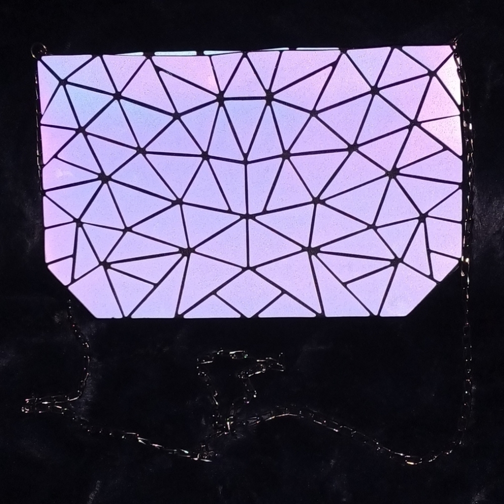 Holographic crossbody purse